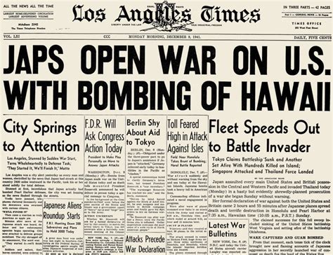 december 8 1941 newspaper